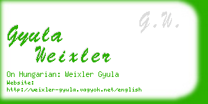 gyula weixler business card